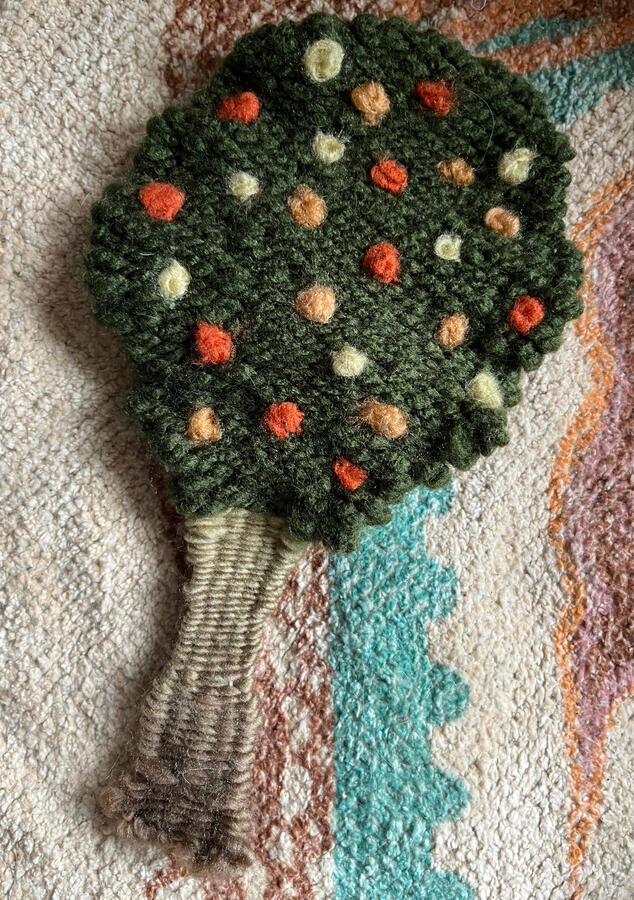 Loom-created tree (probably covered in cat hair)