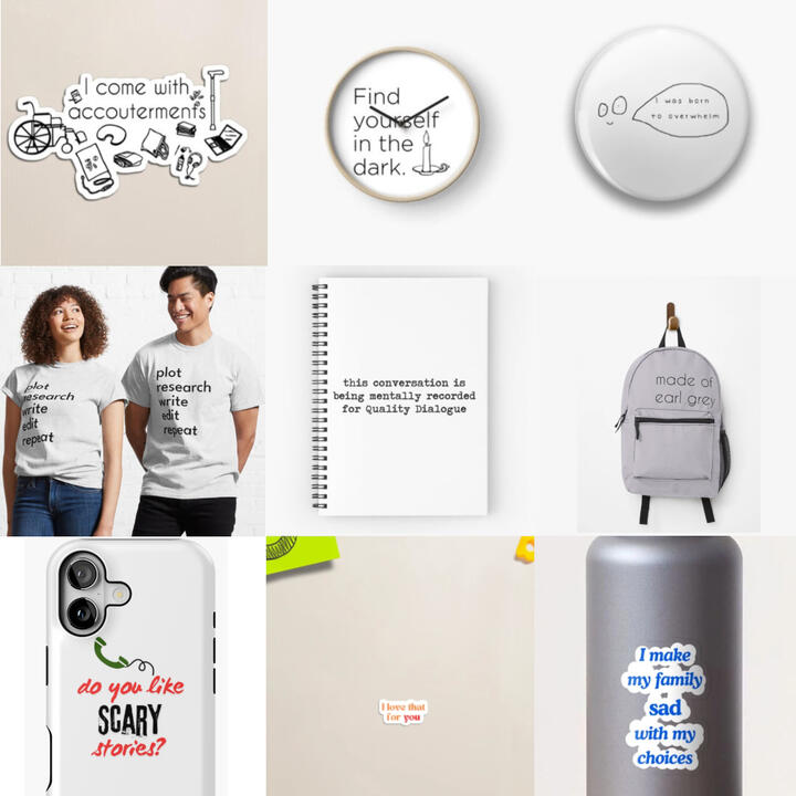 Bookish &amp; funny merch / Redbubble